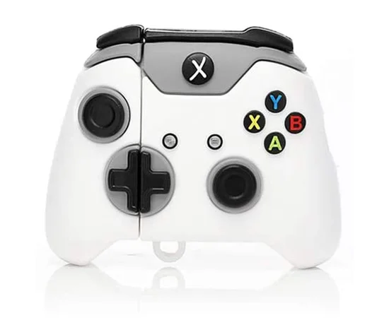 Силиконовый футляр Gamepad для наушников AirPods Белый