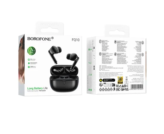 Беспроводные TWS наушники BOROFONE FQ10 Joyful Black