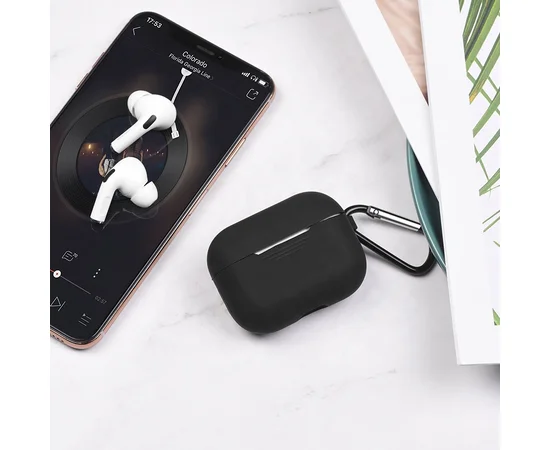 Bluetooth гарнитура HOCO ES38 + чёрный силиконовый футляр Белый