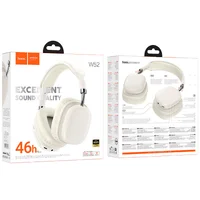 Накладні бездротові навушники Hoco W52 Wonderful Milky White