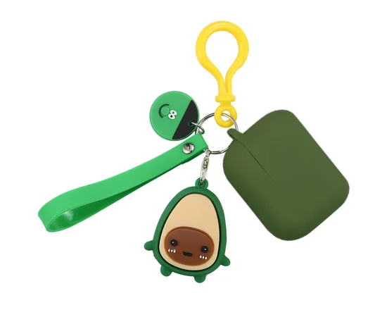 Силиконовый футляр Cute Charm для наушников AirPods2 Avocado Kid / Зеленый