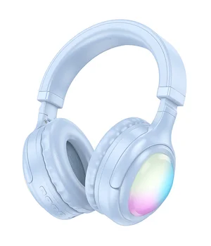 Накладні бездротові навушники Hoco W48 Focus Blue