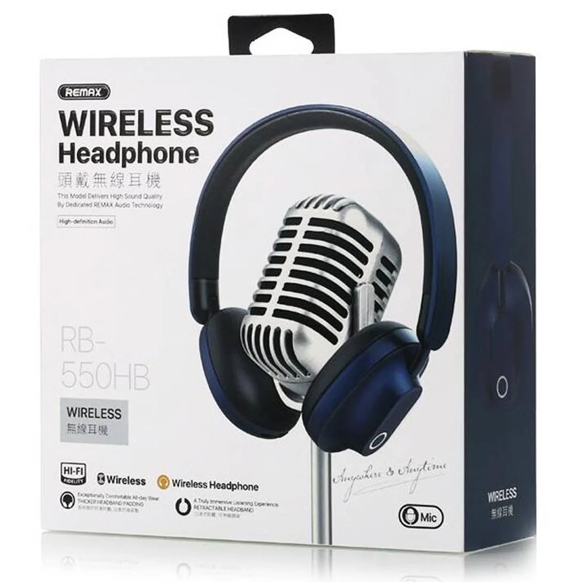 Bluetooth наушники Remax RB-550HB Синий