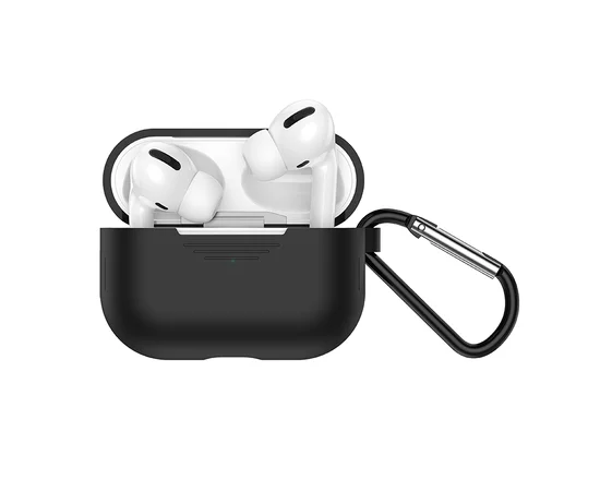 Bluetooth гарнітура HOCO ES38 + чорний силіконовий футляр Білий