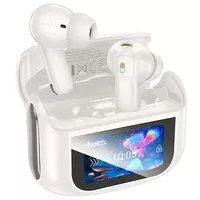 Беспроводные TWS наушники Hoco EQ21 Sandy with Touch Screen ANC+ENC Cloudy white
