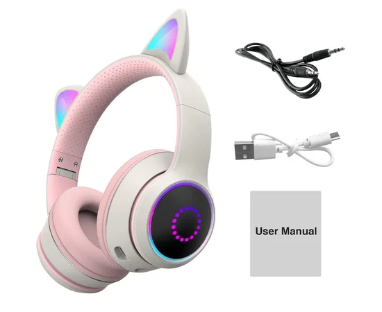 Bluetooth наушники Tucci K26 Белый / Розовый