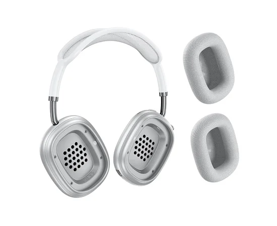 Накладні бездротові навушники Hoco W65 Happy Silver