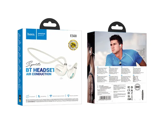 Bluetooth Наушники Hoco ES68 Musical air conduction Cloudy white