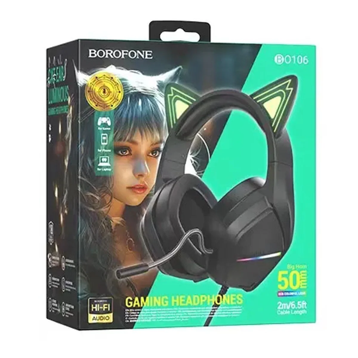 Накладные наушники BOROFONE BO106 Cute cat Elf Cat