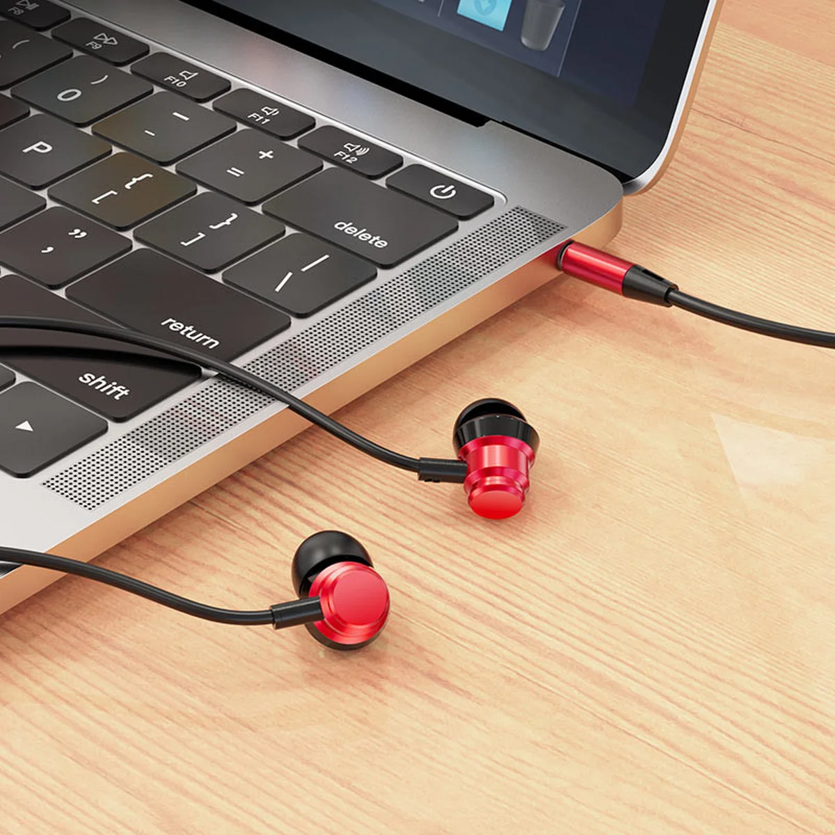 Наушники Borofone BM62 Prosperity universal Midnight red