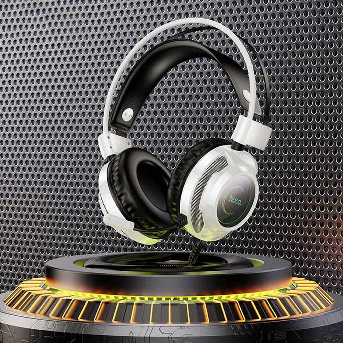 Накладні навушники Hoco W110 Resource (USB+3.5mm/2m) White