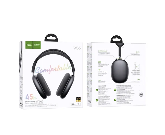 Накладные беспроводные наушники Hoco W65 Happy Deep space gray