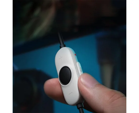 Накладні навушники Baseus OS GoPlay 1+ Max Gaming (USB-A/2m) (A00181003213-00) Moon White