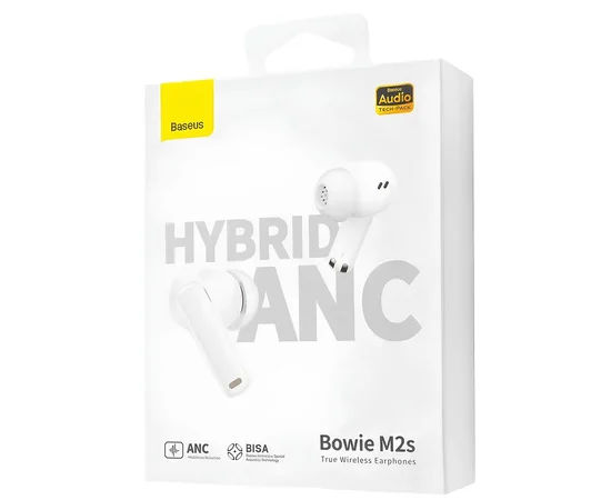 Бездротові навушники TWS Baseus Bowie M2s (NGTW350102) Moon White