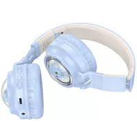 Накладные беспроводные наушники Hoco W50 Cute fun Blue