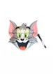 Силиконовый футляр Tom & Jerry series для наушников AirPods Pro + кольцо Том/Серый