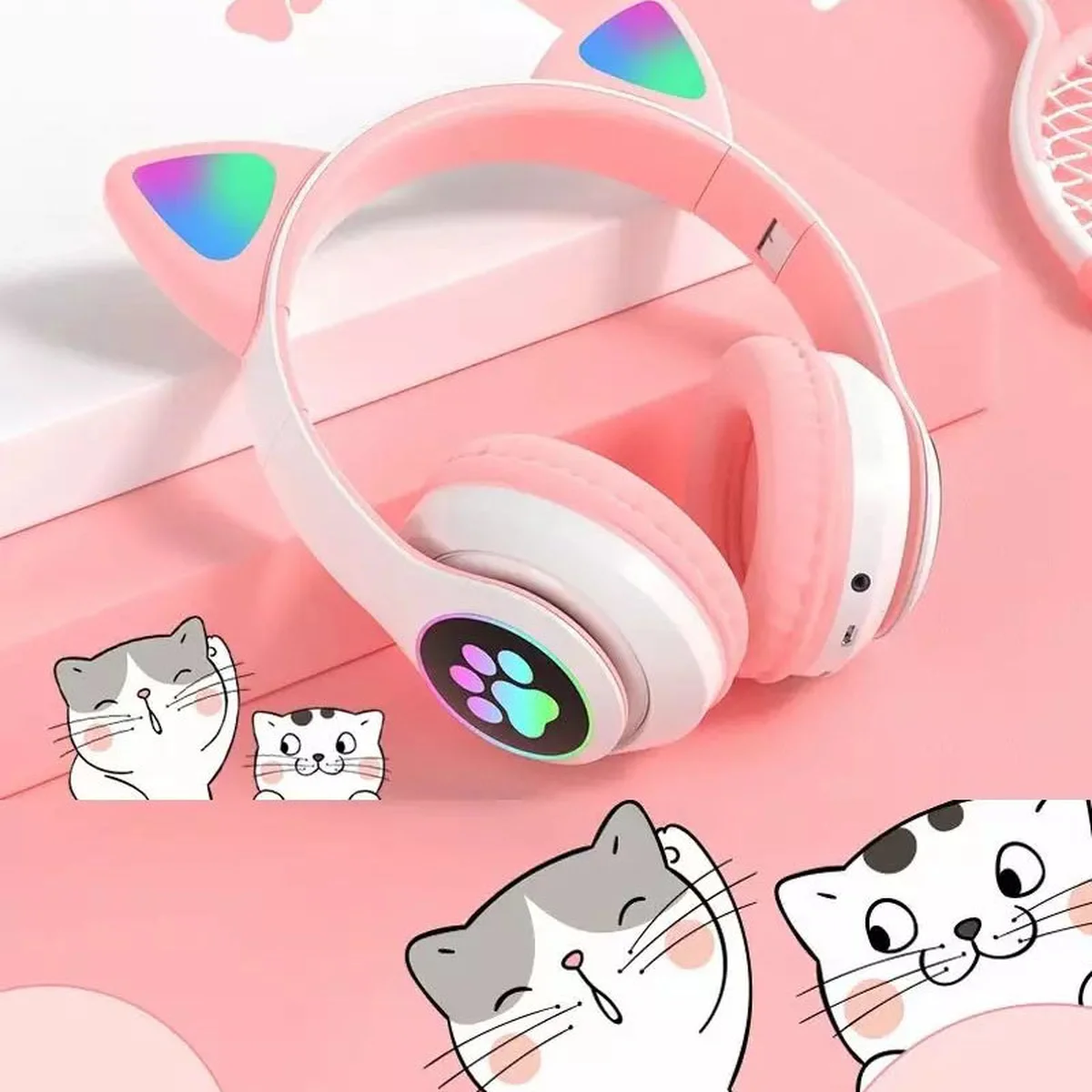 Bluetooth навушники Tucci STN-28 Рожевий