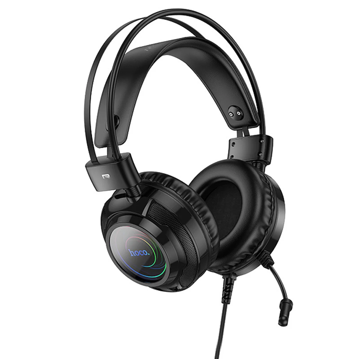 Накладні навушники Hoco W110 Resource (USB+3.5mm/2m) Black