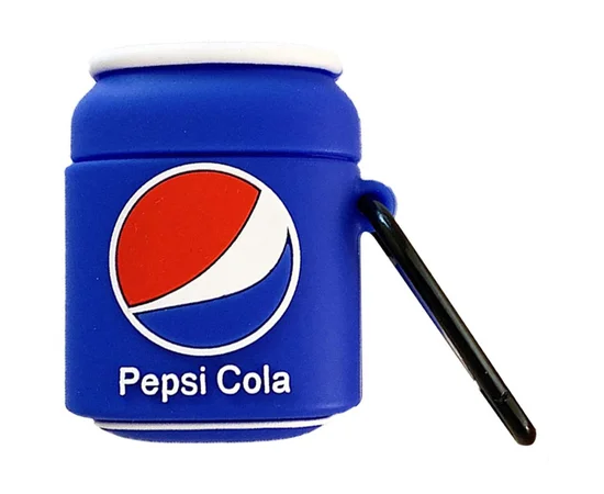 Силиконовый футляр Can для наушников AirPods2 Пепси / Синий