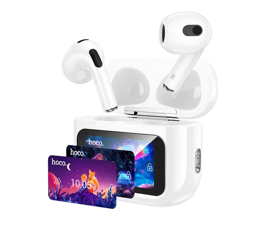 Беспроводные TWS наушники Hoco EW81 Elegant with Touch Screen ANC White