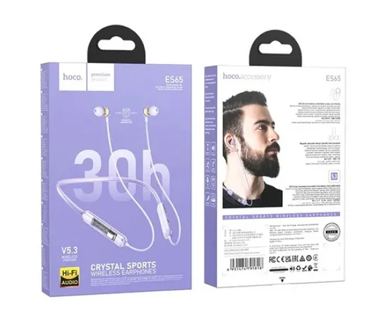 Bluetooth Навушники Hoco ES65 Dream sports Purple