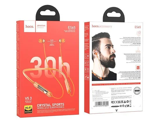 Bluetooth Наушники Hoco ES65 Dream sports Orange