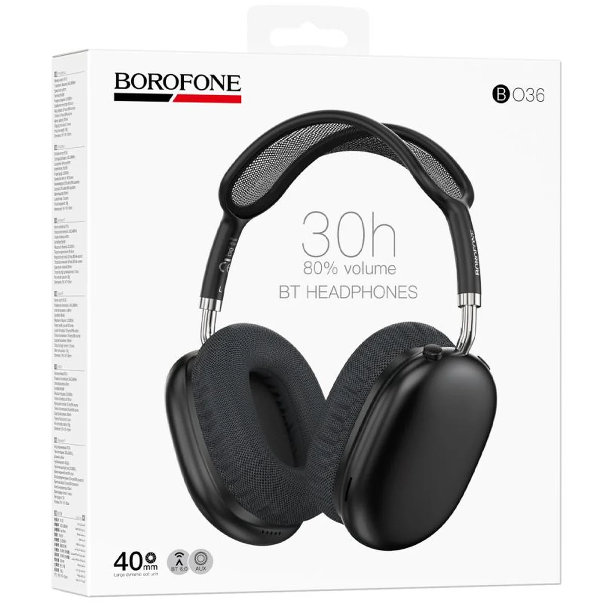 Накладні бездротові навушники Borofone BO36 Tone Black