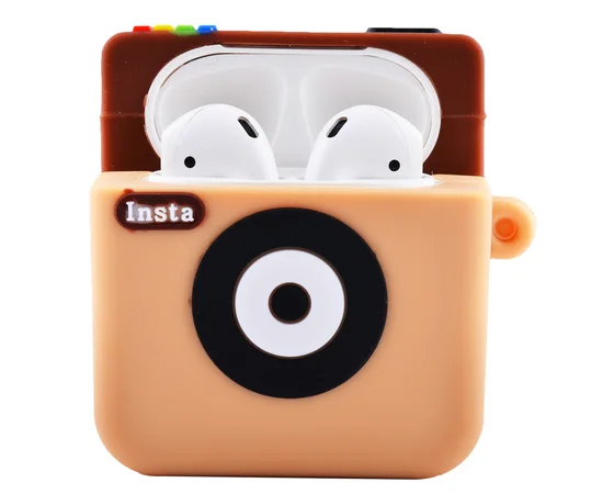 Силиконовый футляр Young Style для наушников AirPods Instagram