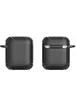 Силиконовый футляр Armor с карабином для Airpods Черный