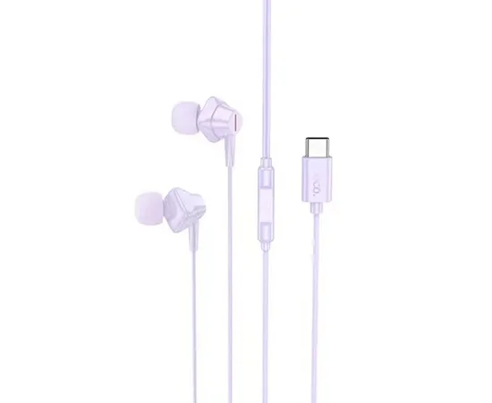 Стерео Навушники Hoco M113 Landy universal (Type-C/1.2m) Purple