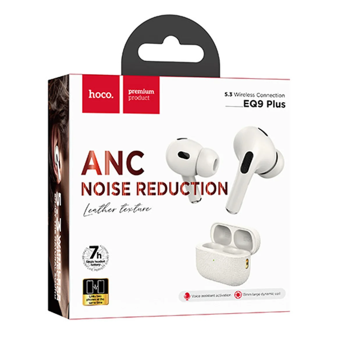 Бездротові навушники TWS Hoco EQ9 Plus Duke ANC Milky White