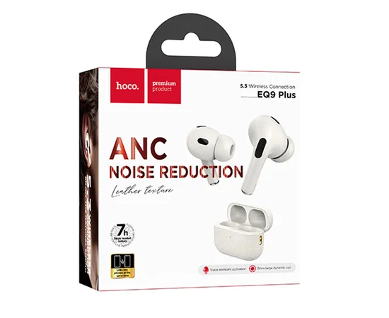 Бездротові навушники TWS Hoco EQ9 Plus Duke ANC Milky White