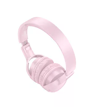 Накладні бездротові навушники BOROFONE BO32 Show Pink