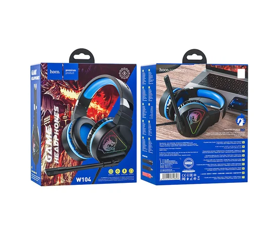 Стерео Наушники Hoco W104 Drift Голубой