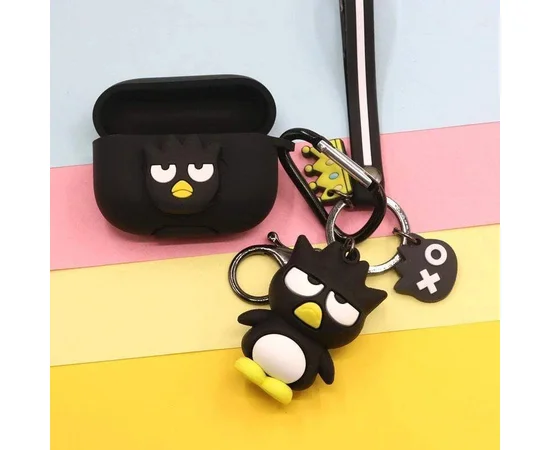 Силиконовый футляр Cute Charm для наушников AirPods Pro Angry Bird / Черный