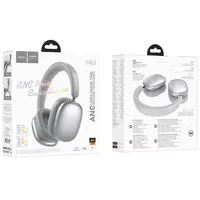 Накладные беспроводные наушники Hoco W63 Triunfo ANC Silver