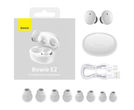 Bluetooth навушники Baseus Bowie E2 TWS (NGTW09) White