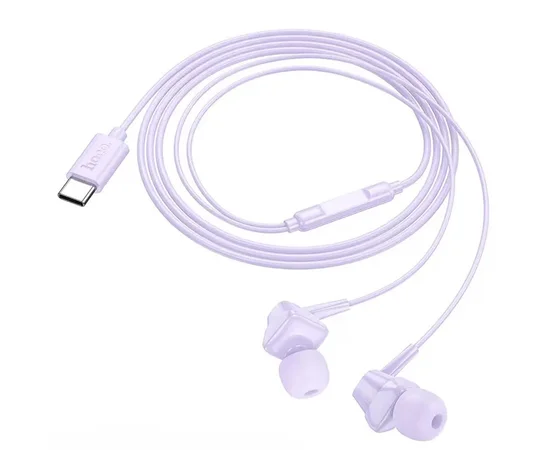 Стерео Навушники Hoco M113 Landy universal (Type-C/1.2m) Purple