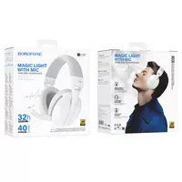 Накладні бездротові навушники BOROFONE BO30 Magic light White