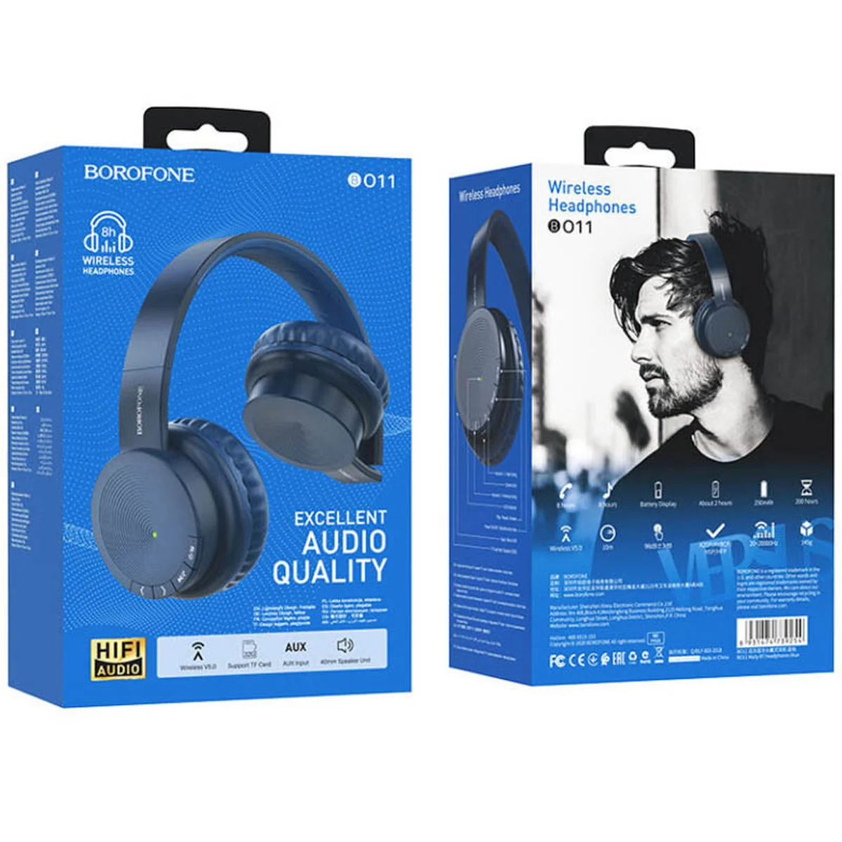 Bluetooth навушники BOROFONE BO11 Blue