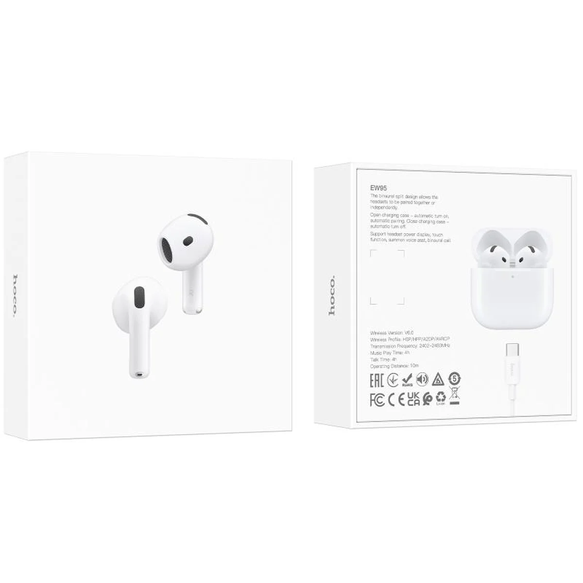 Бездротові TWS навушники Hoco EW95 White