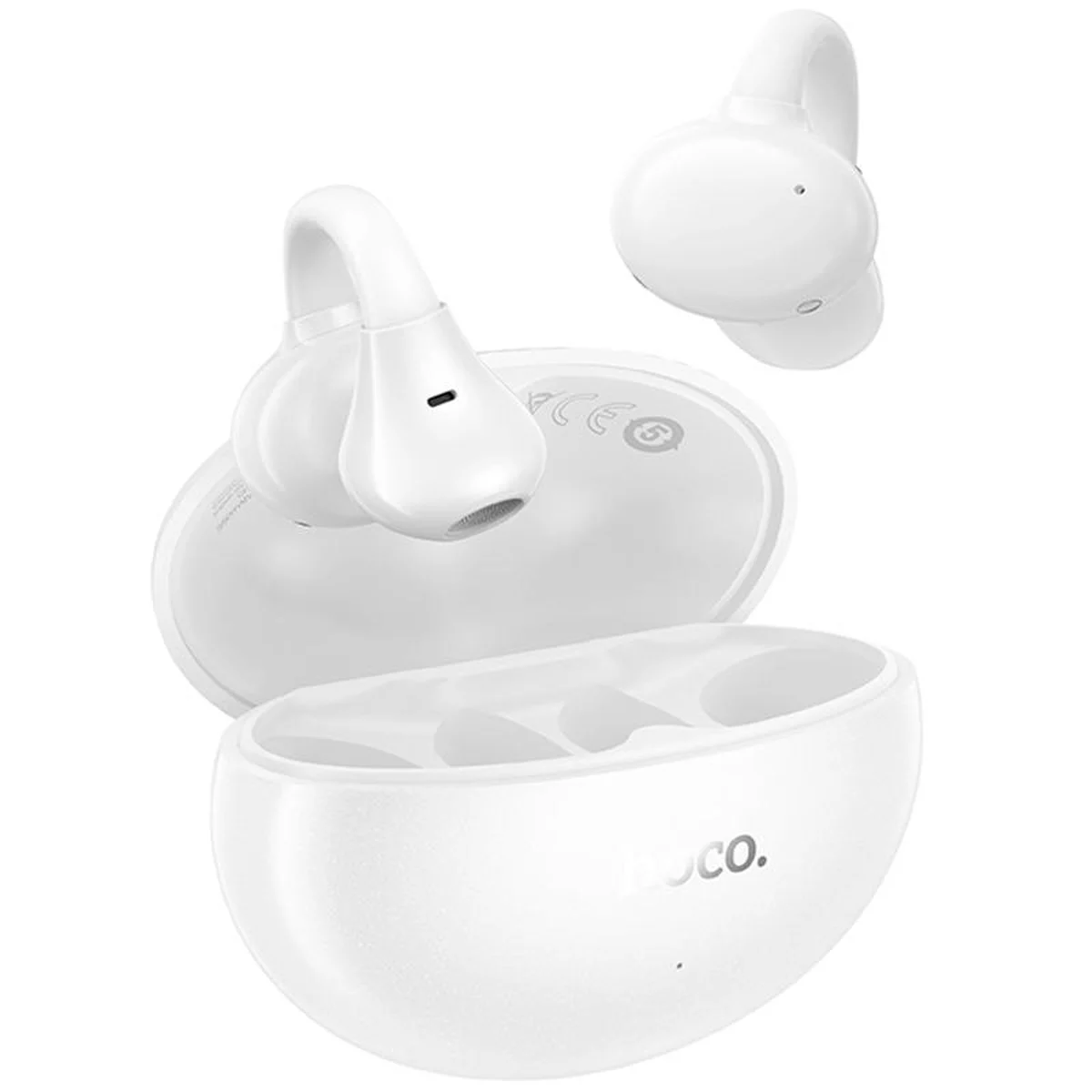Беспроводные TWS наушники Hoco EA8 Warm clip-on (App) White