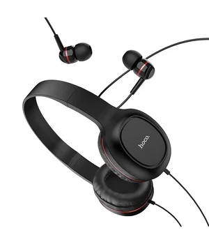 Проводная гарнитура Hoco W24 Черно - красный