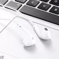 Гарнітура EarX для Apple iPhone з регулюванням гучності, роз'єм Lightning, (box) Білий