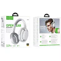 Накладные беспроводные наушники Hoco W67 Rhyme Open Ear Gray
