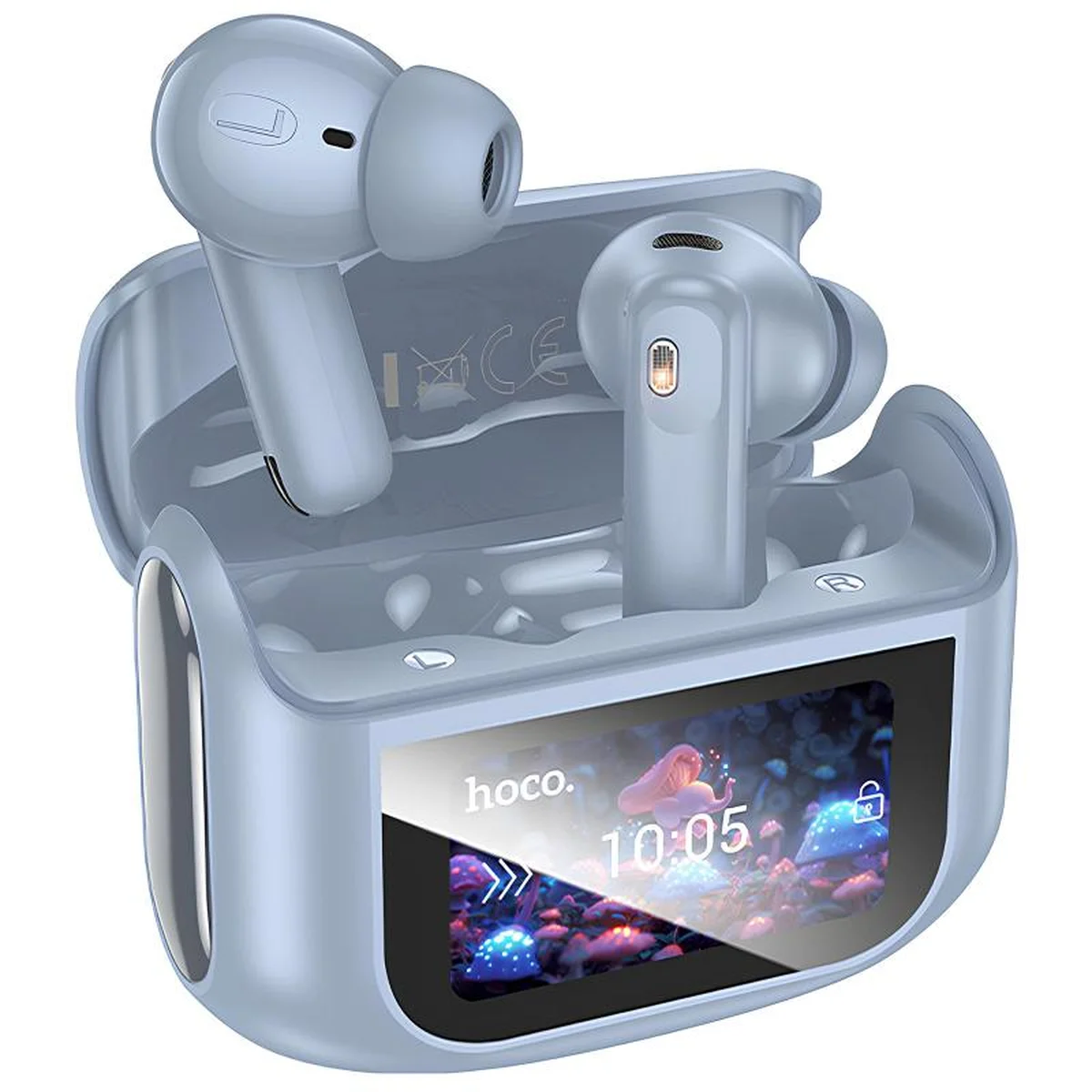 Беспроводные TWS наушники Hoco EQ21 Sandy with Touch Screen ANC+ENC Blue star