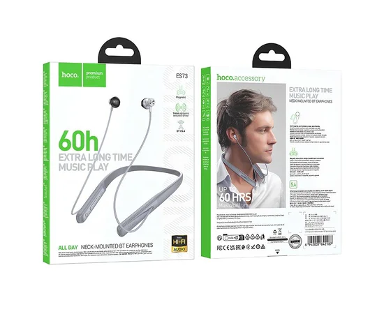 Bluetooth наушники Hoco ES73 Dynastic neck-mounted Gray