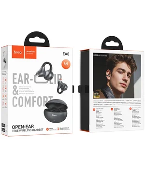 Бездротові навушники TWS Hoco EA8 Warm clip-on (App) Metal gray