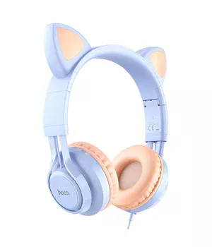 Наушники Hoco W36 Cat ear Dream Blue