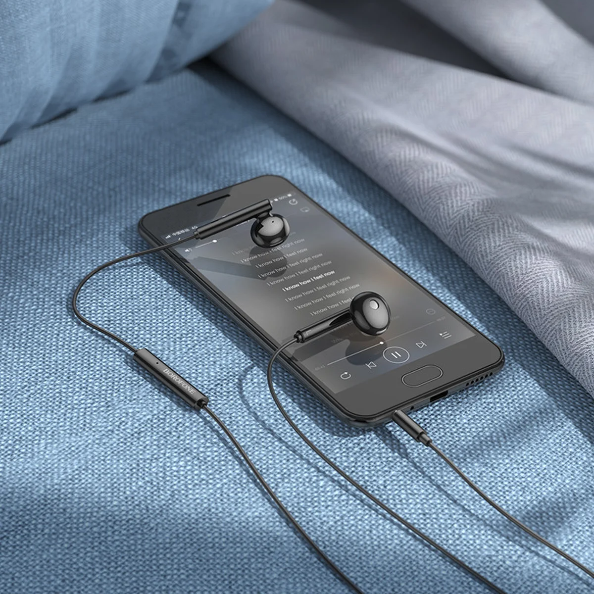 Навушники Borofone BM82 Art music wire control Black